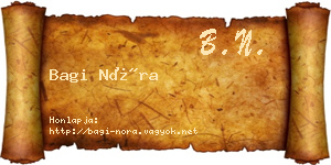 Bagi Nóra névjegykártya