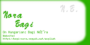 nora bagi business card